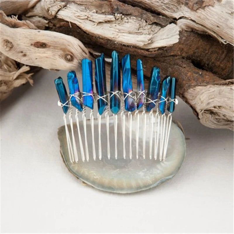 Crystal Hairpin Women Hair Comb Headdress Prom Bridal Wedding Crown Accessories
