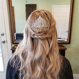 Crystal Hairpin Women Hair Comb Headdress Prom Bridal Wedding Crown Accessories