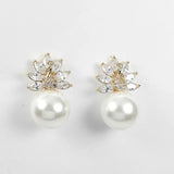 Crystal Zircon Peacock Clip Earrings for Women Girl Party