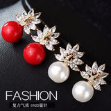 Crystal Zircon Peacock Clip Earrings for Women Girl Party