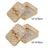 Crystal Jewelry Box Treasure Keepsake Box with Lid Trinket Organizer
