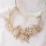 Crystal Leaves Wedding Tiara Headband Bridal Hair Accessories