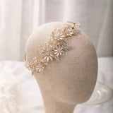Crystal Leaves Wedding Tiara Headband Bridal Hair Accessories