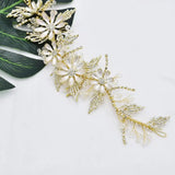 Crystal Leaves Wedding Tiara Headband Bridal Hair Accessories