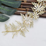 Crystal Leaves Wedding Tiara Headband Bridal Hair Accessories