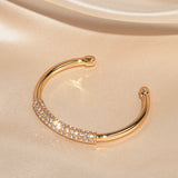 Crystal Open Bangles & Bracelets for Women Wedding Jewelry