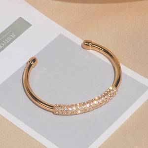 Crystal Open Bangles & Bracelets for Women Wedding Jewelry