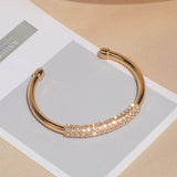 Crystal Open Bangles & Bracelets for Women Wedding Jewelry