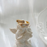 Crystal Zircon Cross Ring Stainless Steel Female Jewelry