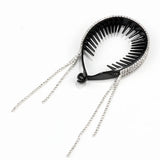 Crystal Rhinestone Hair Claw Tassel Wedding Bridal Hairpins Barrettes Hair Clips
