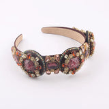Colorful Crystal Rhinestone Headband Padded Hair Hoop