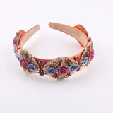 Colorful Crystal Rhinestone Headband Padded Hair Hoop