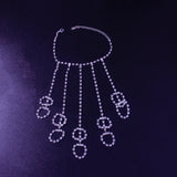 Crystal Rhinestone Tassel Hand Chain Ring Bracelet Slave Full Fingers Chain