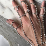 Crystal Rhinestone Tassel Hand Chain Ring Bracelet Slave Full Fingers Chain
