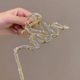 Crystal Tassel Hair Claws Clips Snake Metal Hair Crab Hairpins Headwear