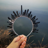 Raw Quartz Crystal Tiara Hair Comb for Wedding