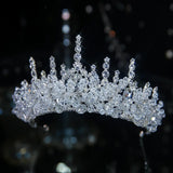 Rhinestone Bridal Tiara Flower Crown Wedding Hair Accessory