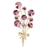 Crystal Zircon Bouquets Brooch Pin for Women Creative Decoration