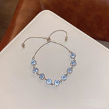 Crystal Zircon Adjustable Necklace Bracelet Earrings Wedding Jewelry