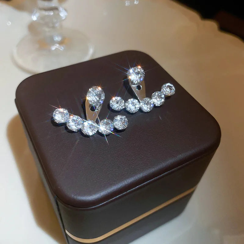 Crystal Zircon Adjustable Necklace Bracelet Earrings Wedding Jewelry