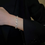 Crystal Zircon Adjustable Necklace Bracelet Earrings Wedding Jewelry