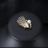 Cubic Zircon Butterfly Feather Flower Brooch Collar Pins