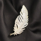 Cubic Zircon Butterfly Feather Flower Brooch Collar Pins