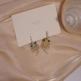 CZ Owl Stud Earrings 14K Plated - Japanese&Korea Style