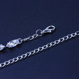 Cubic Zircon Finger Bracelet Charm Hand Chain Ring For Women