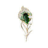 Peacock Feather Brooch for Women Shining Female Brooch Corsage Jewelry