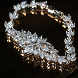 CZ Wedding Bracelet Bridal Hand Chain for Women