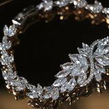 CZ Wedding Bracelet Bridal Hand Chain for Women