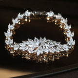 CZ Wedding Bracelet Bridal Hand Chain for Women