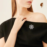 CZ Flower Brooch Pin Gold-plated Creative Jewelry