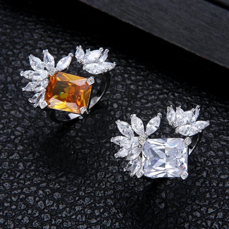 CZ Wedding Rings for Women Bridal Engagement Jewelry