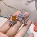CZ Wedding Rings for Women Bridal Engagement Jewelry