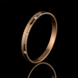 Stainless Steel Carving Couple Bangle Men Women Jewelry Wedding Forever