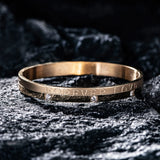 Stainless Steel Carving Couple Bangle Men Women Jewelry Wedding Forever