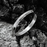 Stainless Steel Carving Couple Bangle Men Women Jewelry Wedding Forever