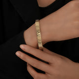 Roman Numeral Steel Bangle Couple Bracelet for Men Women