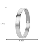 Roman Numeral Steel Bangle Couple Bracelet for Men Women