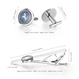 Horse Cufflinks Tie Clip Set for Wedding Guests