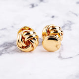 Knots Cufflinks and Shirt Studs Set for Men Dress French Suits Wedding