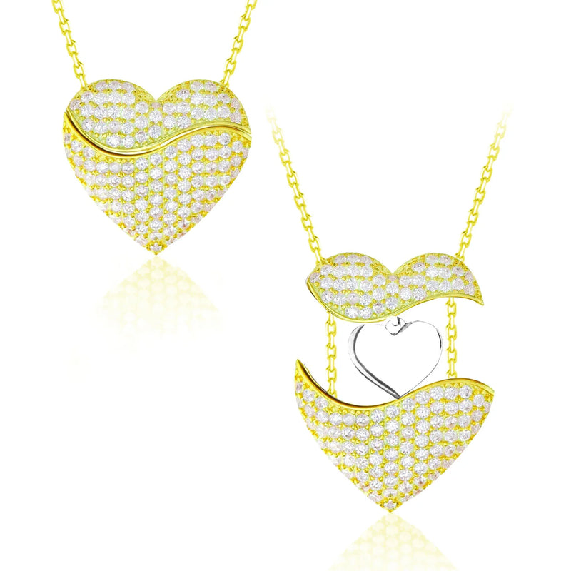 Personalised Crystal Heart Necklace for Mother - Family Name Necklaces