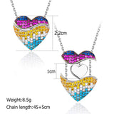 Personalised Crystal Heart Necklace for Mother - Family Name Necklaces