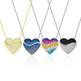 Personalised Crystal Heart Necklace for Mother - Family Name Necklaces
