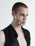 CyberPunk Mask Liquid Silver Earring