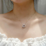 D Moissanite Pendant Necklace 925 Sterling Silver Sparkling Wedding Jewelry