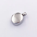 DIY Engagement Green Stone Stainless Steel Oval Pendant