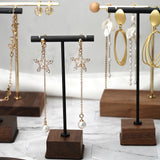 Dangle Earrings Display Metal Rack T Bar Stand Ring Jewelry Hanger Organizer